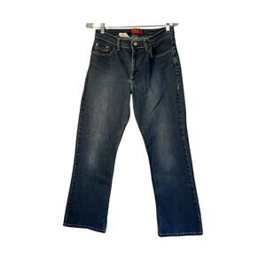 Zena Jeans Womens 29W Bootcut Dark Wash Mid Rise Heavy Denim Vintage Retro